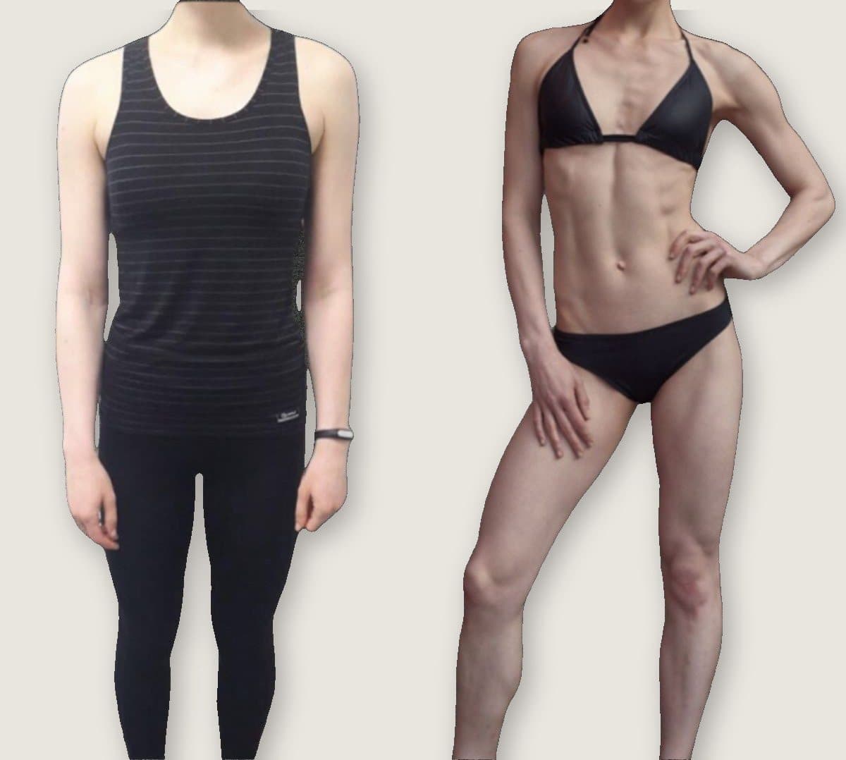 Client 12: before on the left, after on the right